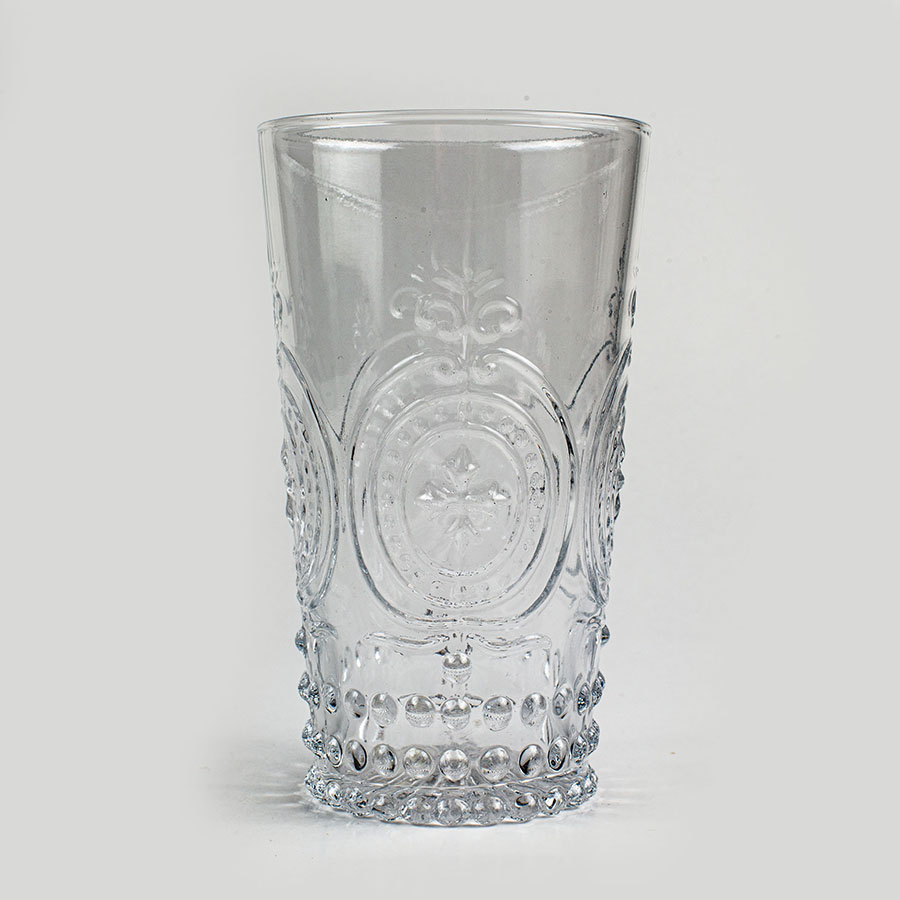 Vaso alto con diseño medallón