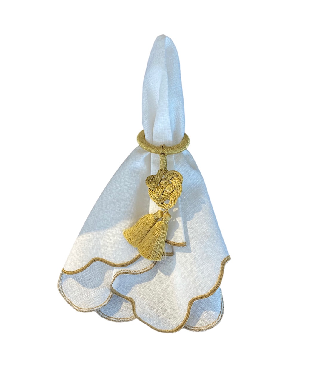 Servilleta Blanca borde dorado
